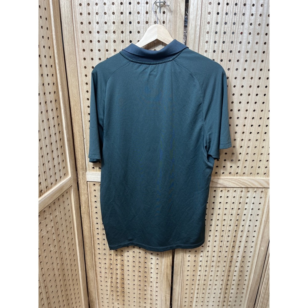 Nike FIT DRY Mens Golf Polo Shirt Large Dark Green White Short Sleeve Athletic - Picture 4 of 4